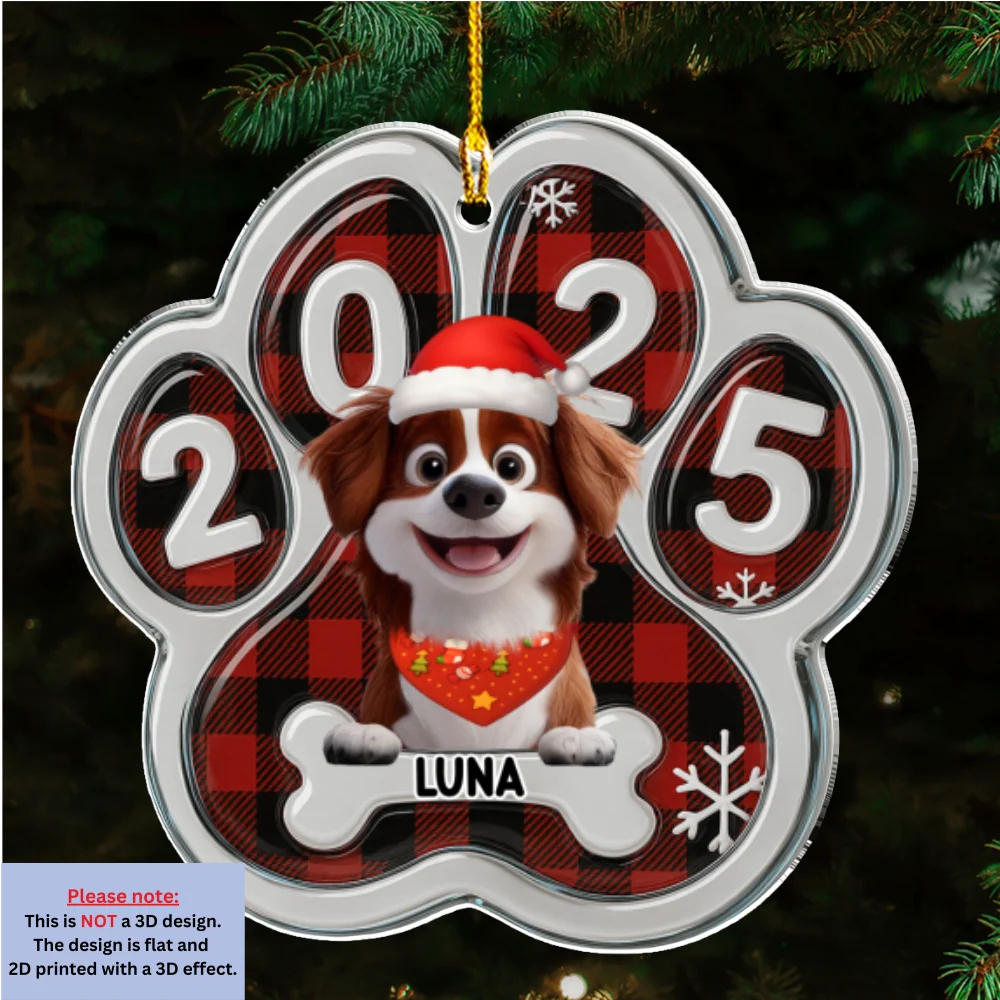 Merry Woofmas People - Personalized Custom Acrylic Ornament - Image 7