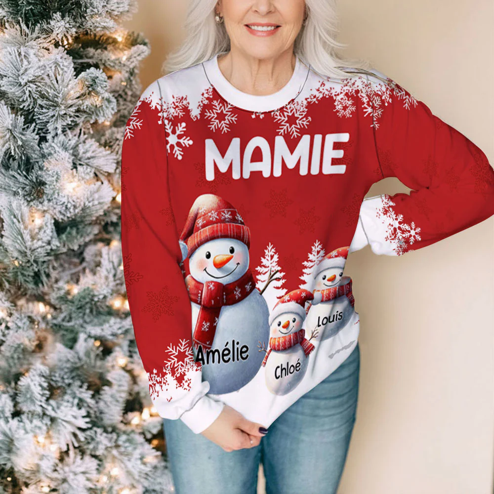 Mes Personnes Préférées M'appellent Mamie - Sweatshirt Personnalisée Avec Impression Intégrale - Image 2