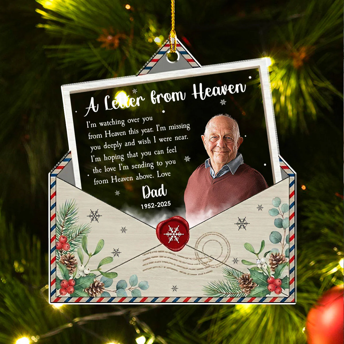 Message Of Love From Heaven - Personalized Custom Acrylic Ornament - Image 4