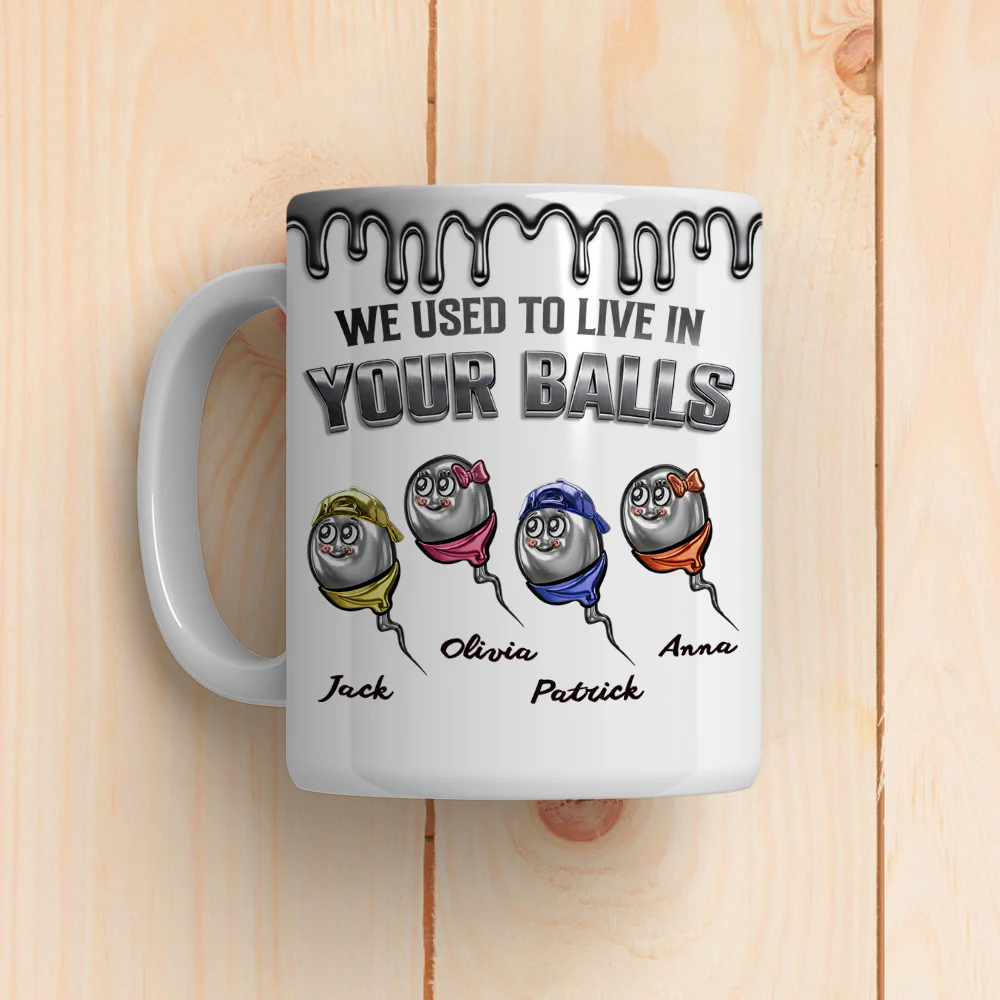 Metal Sperm Family - Personalized Custom 3D Effect Mug - Image 3