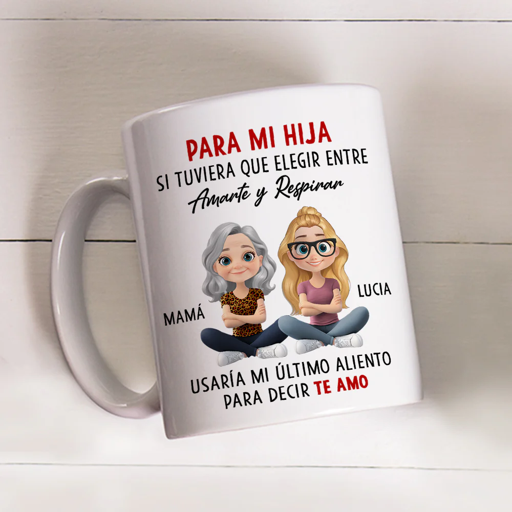 Mi Corazón Te Elige Siempre - Taza De Café Personalizada - Image 3