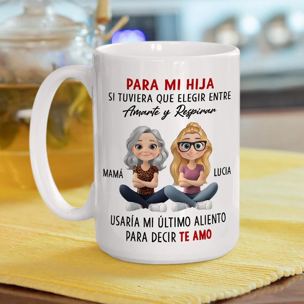 Mi Corazón Te Elige Siempre - Taza De Café Personalizada - Image 5