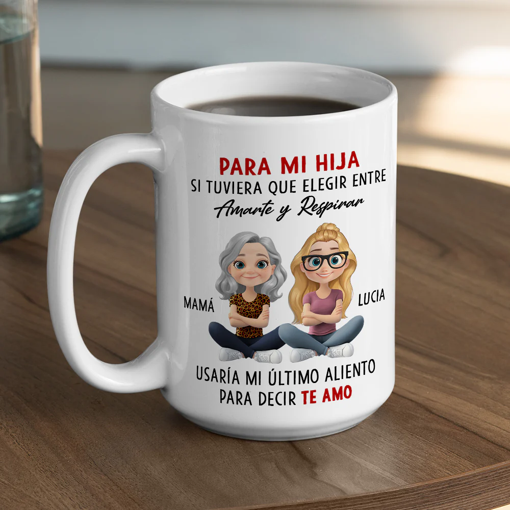 Mi Corazón Te Elige Siempre - Taza De Café Personalizada - Image 6