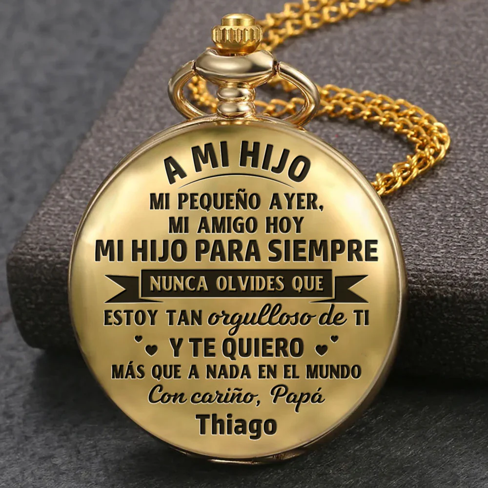 Mi Hijo Para Siempre - Reloj de Bolsillo Personalizado