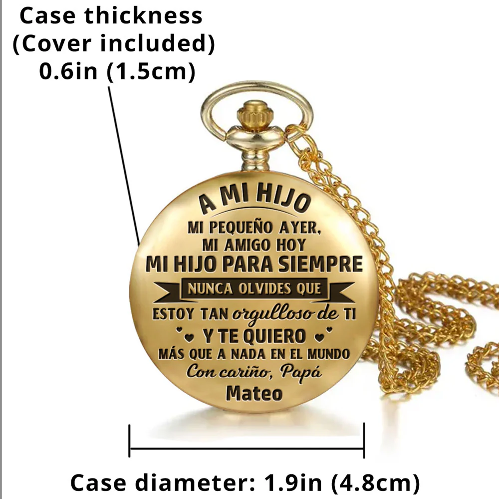 Mi Hijo Para Siempre - Reloj de Bolsillo Personalizado - Image 5