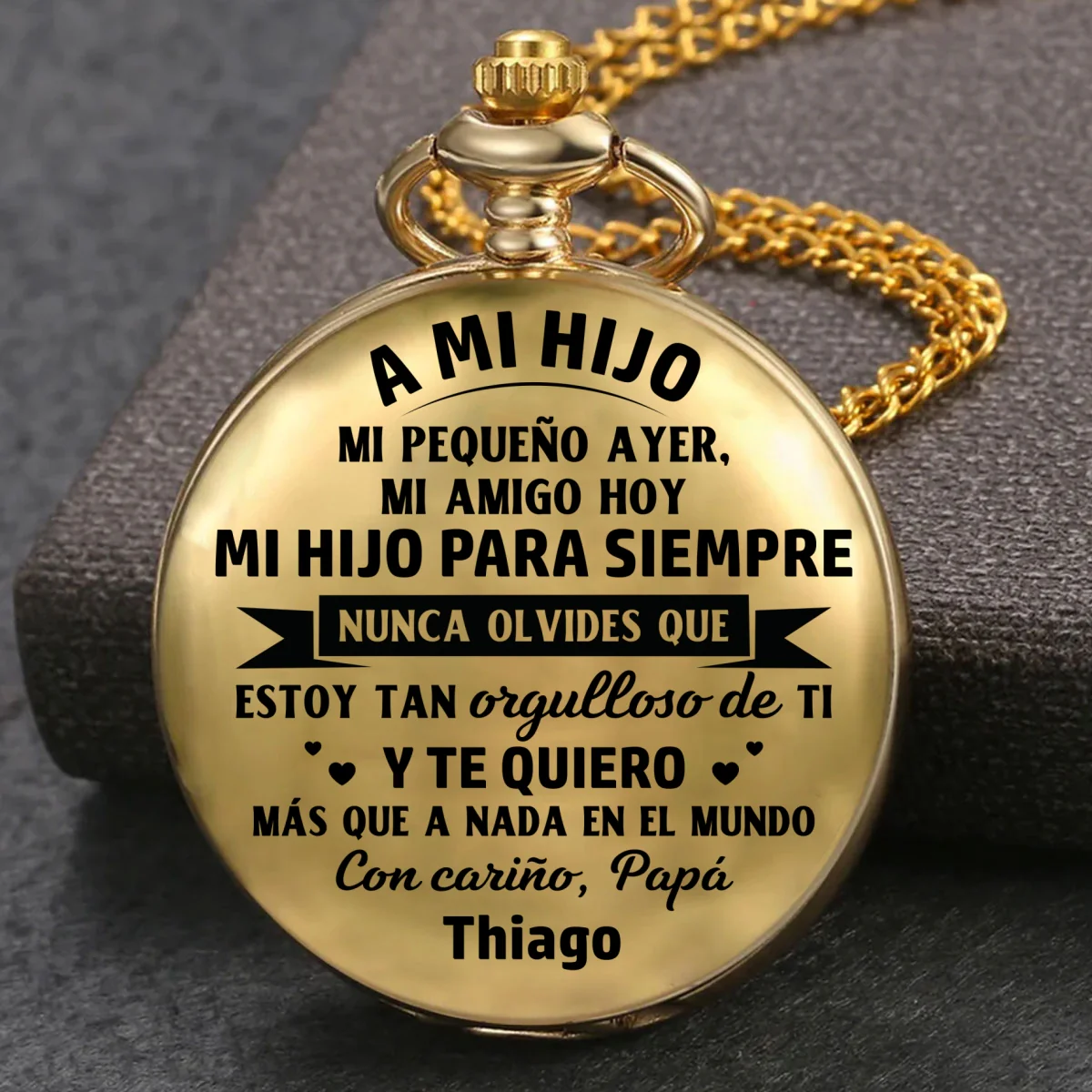 Mi Hijo Para Siempre - Reloj de Bolsillo Personalizado - Image 7