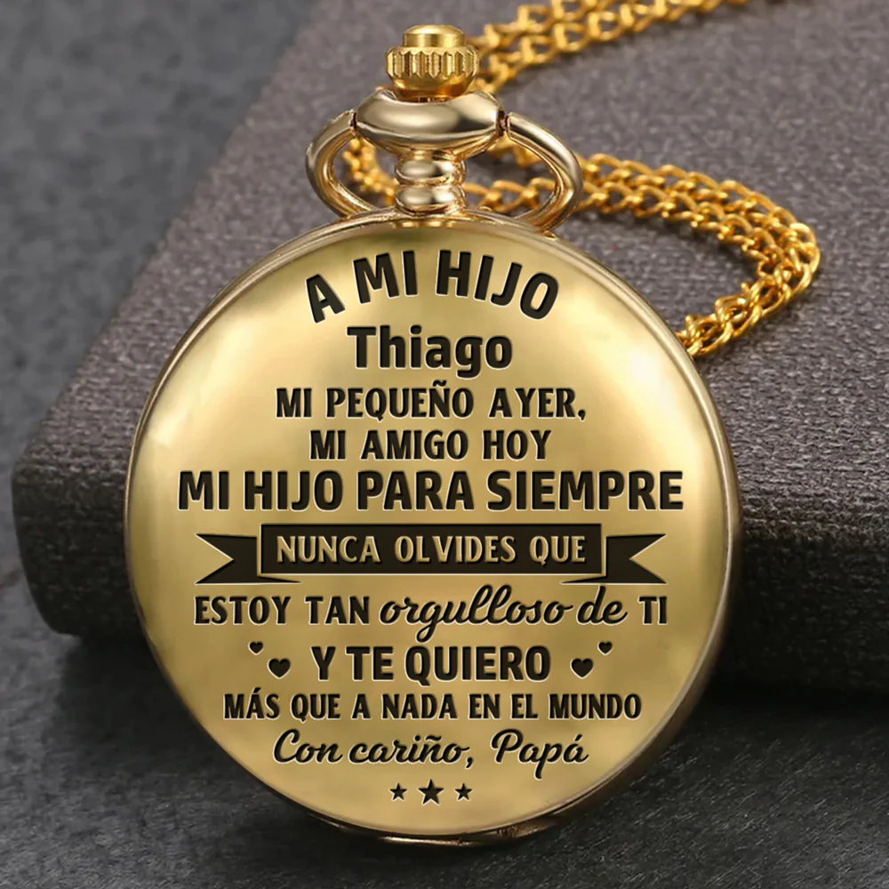 Mi Hijo Para Siempre Versión 2 - Reloj de Bolsillo Personalizado