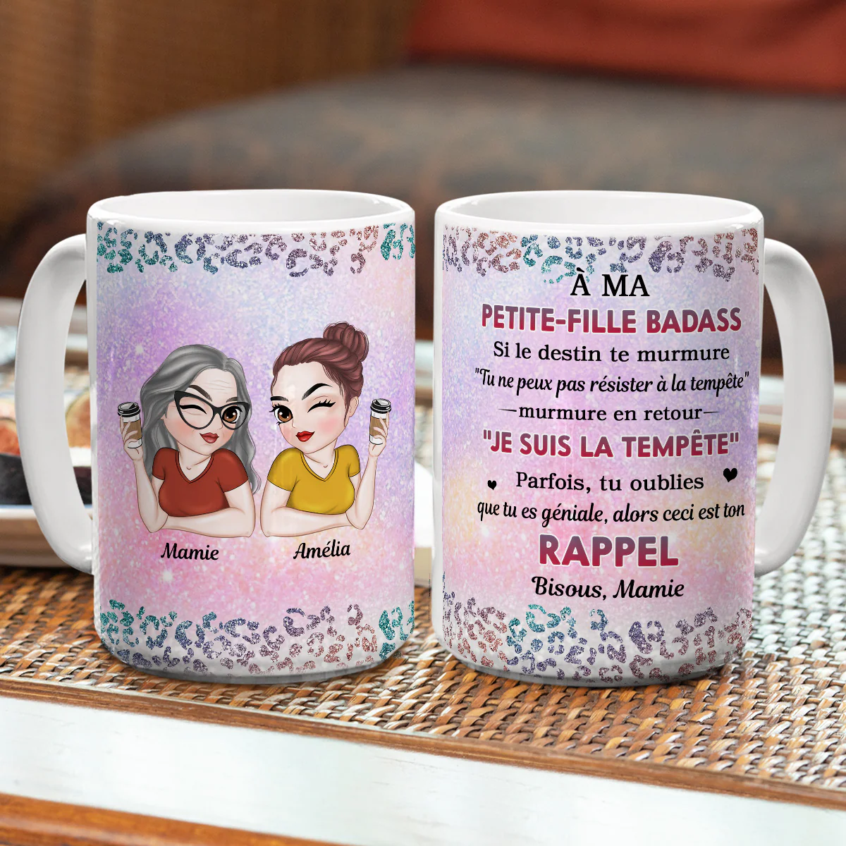 Mi Nieta Valiente - Taza de café personalizada - Image 4