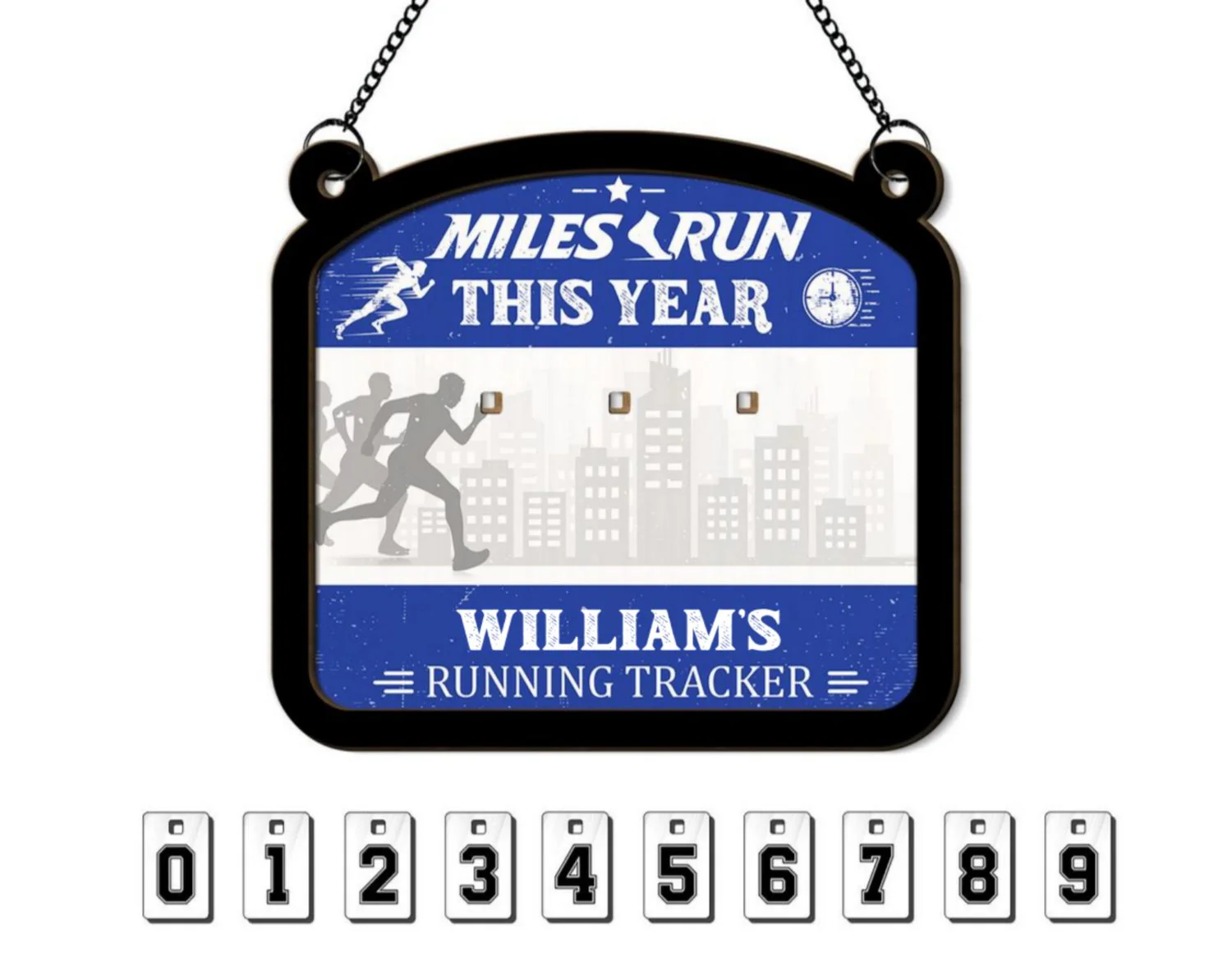 Miles Ran This Year - Personalized Custom Tracker Sign - Image 6