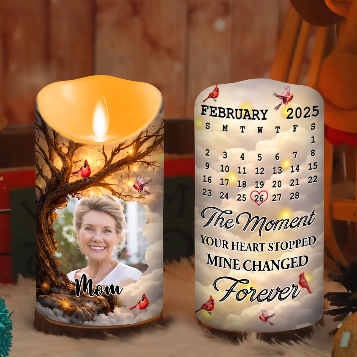 Mine Changed Forever From That Moment - Personalized Custom LED Candle - Image 2