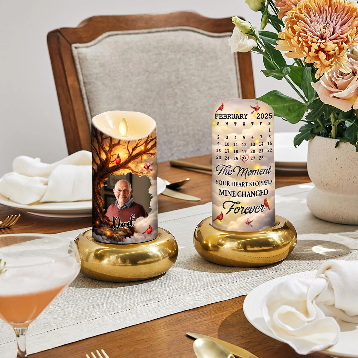 Mine Changed Forever From That Moment - Personalized Custom LED Candle - Image 3