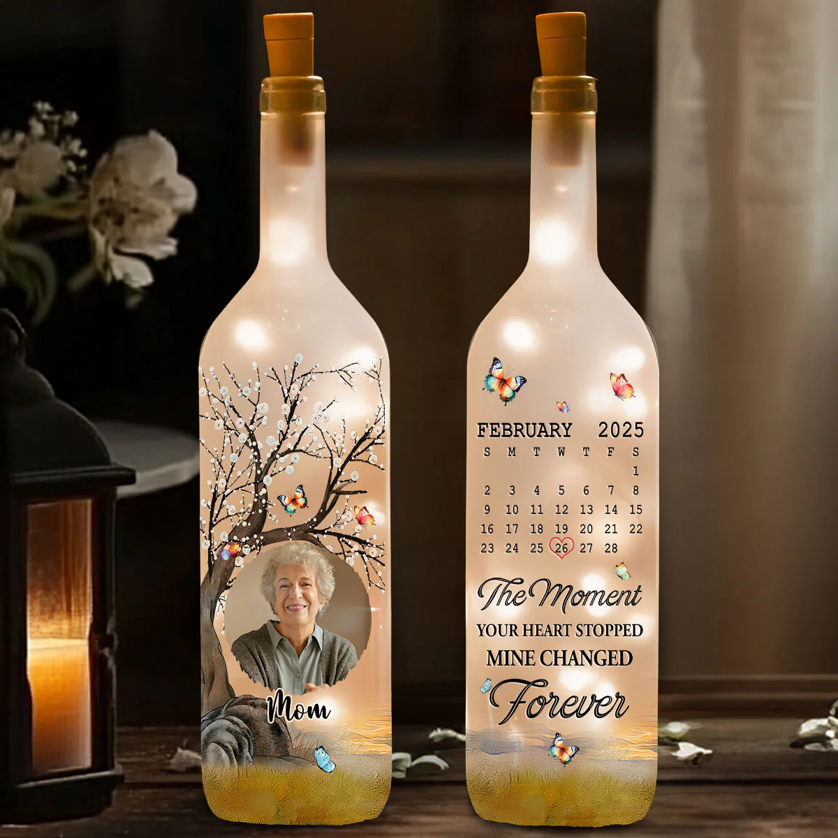 Mine Changed Forever - Personalized Custom Bottle Lamp - Image 2