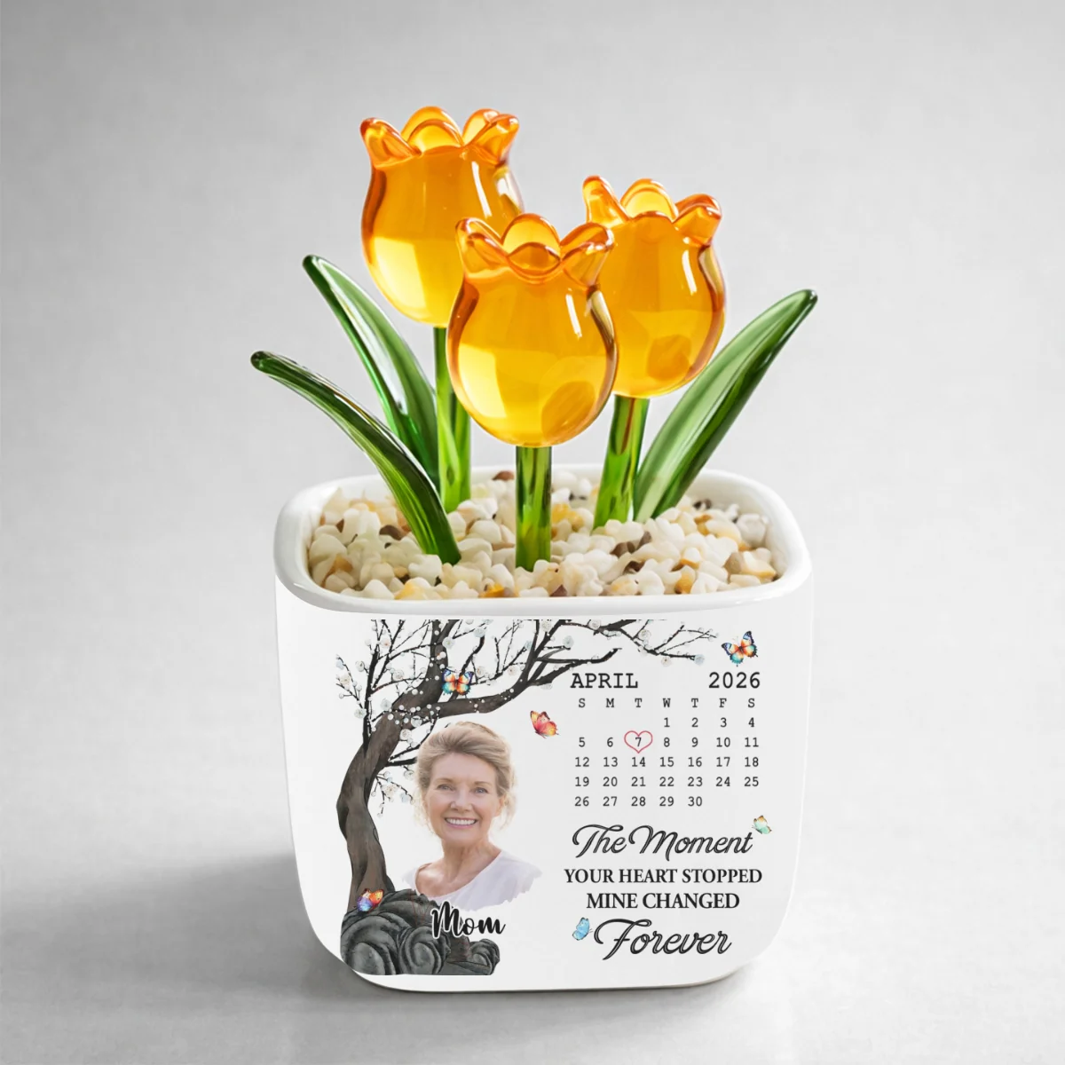 Mine Changed Forever - Personalized Custom Glass Everlasting Tulips - Image 11