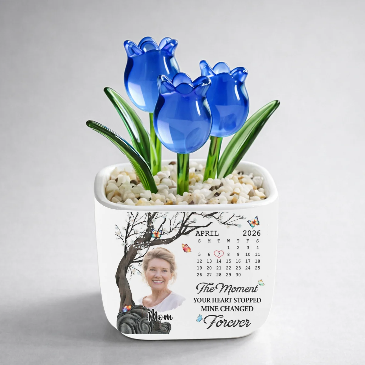 Mine Changed Forever - Personalized Custom Glass Everlasting Tulips - Image 8