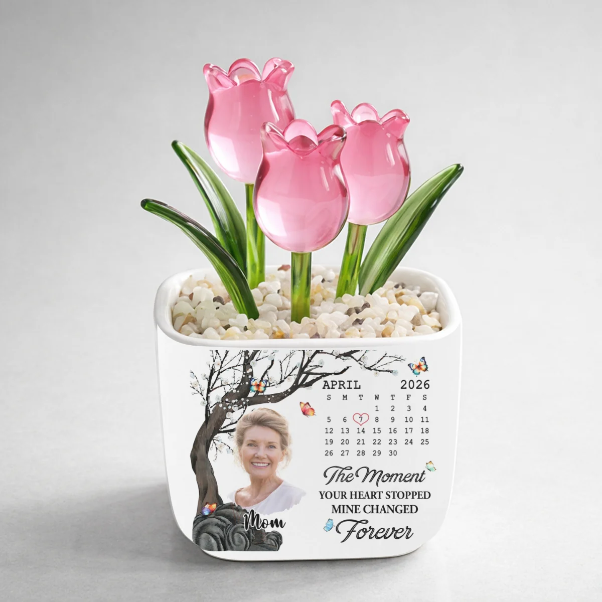 Mine Changed Forever - Personalized Custom Glass Everlasting Tulips - Image 9