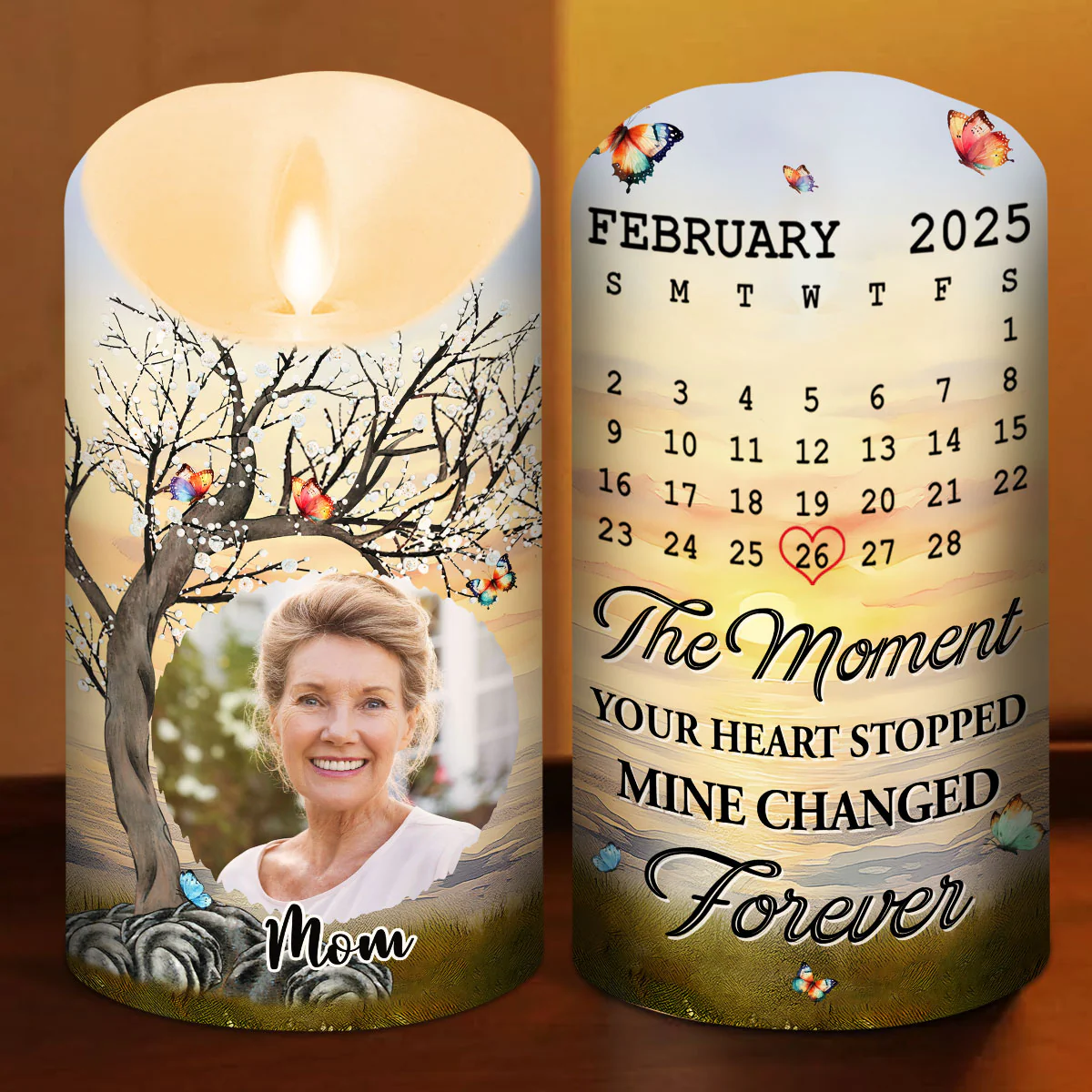 Mine Changed Forever - Personalized Custom LED Candle - Image 2