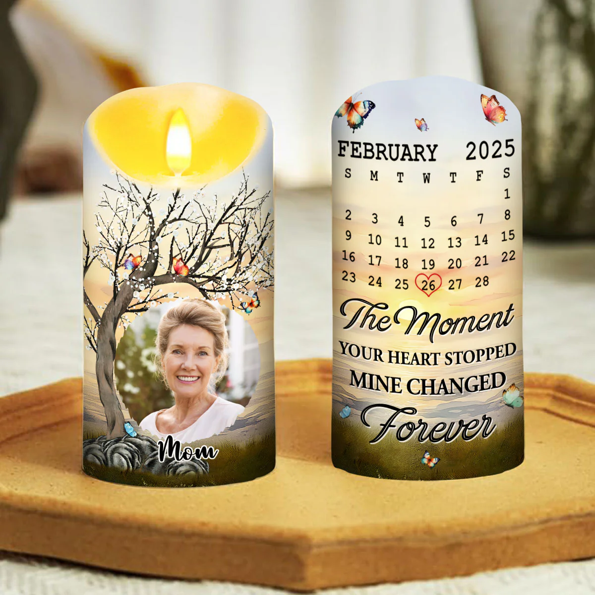 Mine Changed Forever - Personalized Custom LED Candle - Image 3
