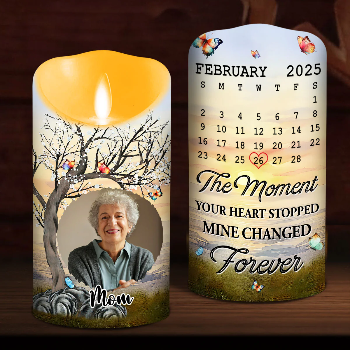 Mine Changed Forever - Personalized Custom LED Candle - Image 4