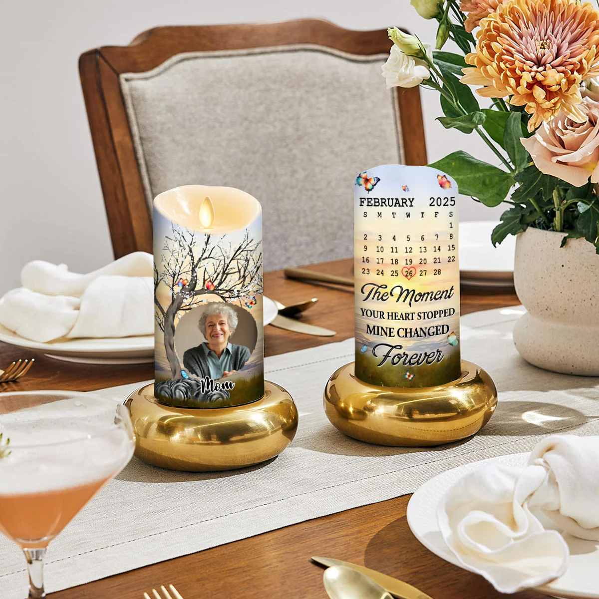 Mine Changed Forever - Personalized Custom LED Candle - Image 5