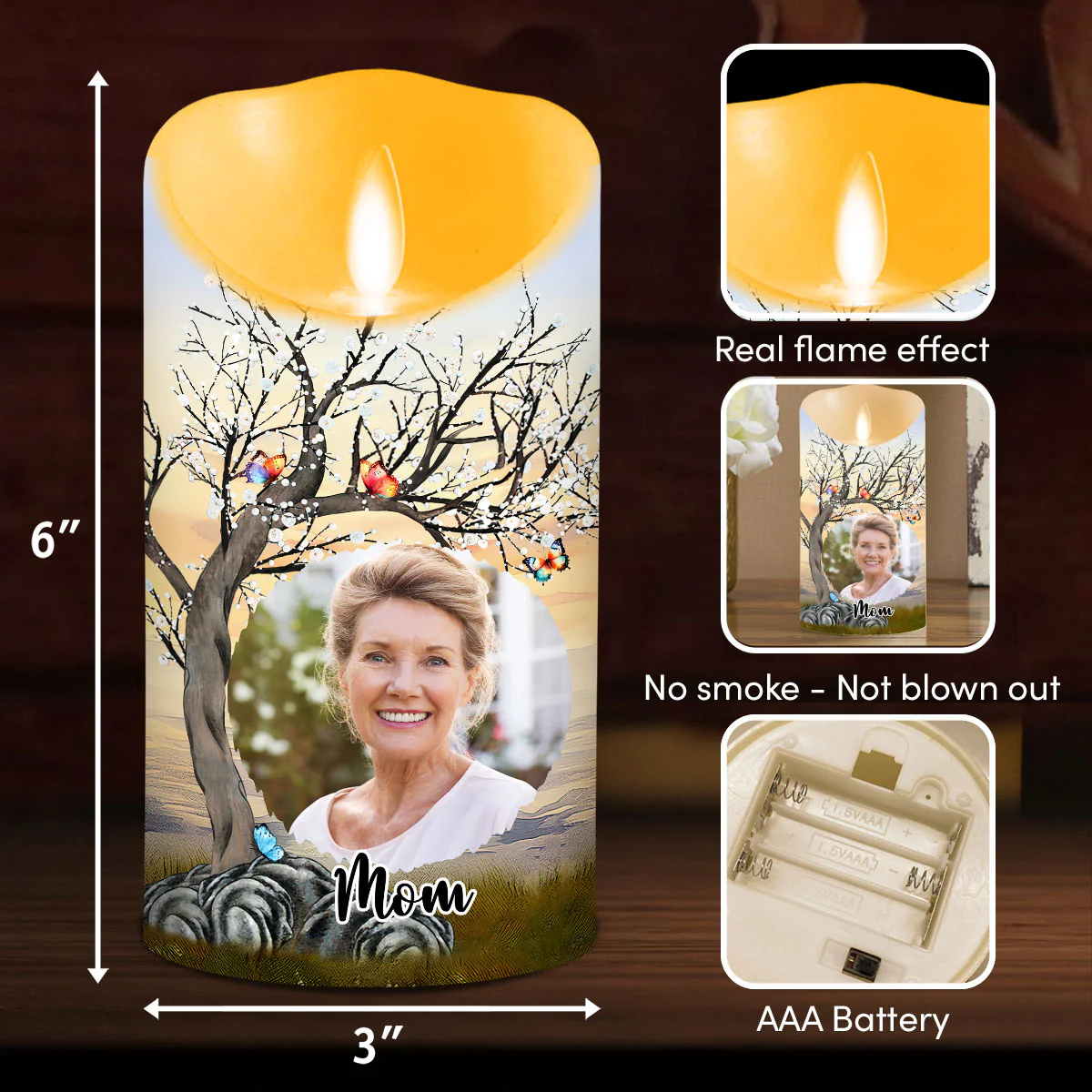 Mine Changed Forever - Personalized Custom LED Candle - Image 7