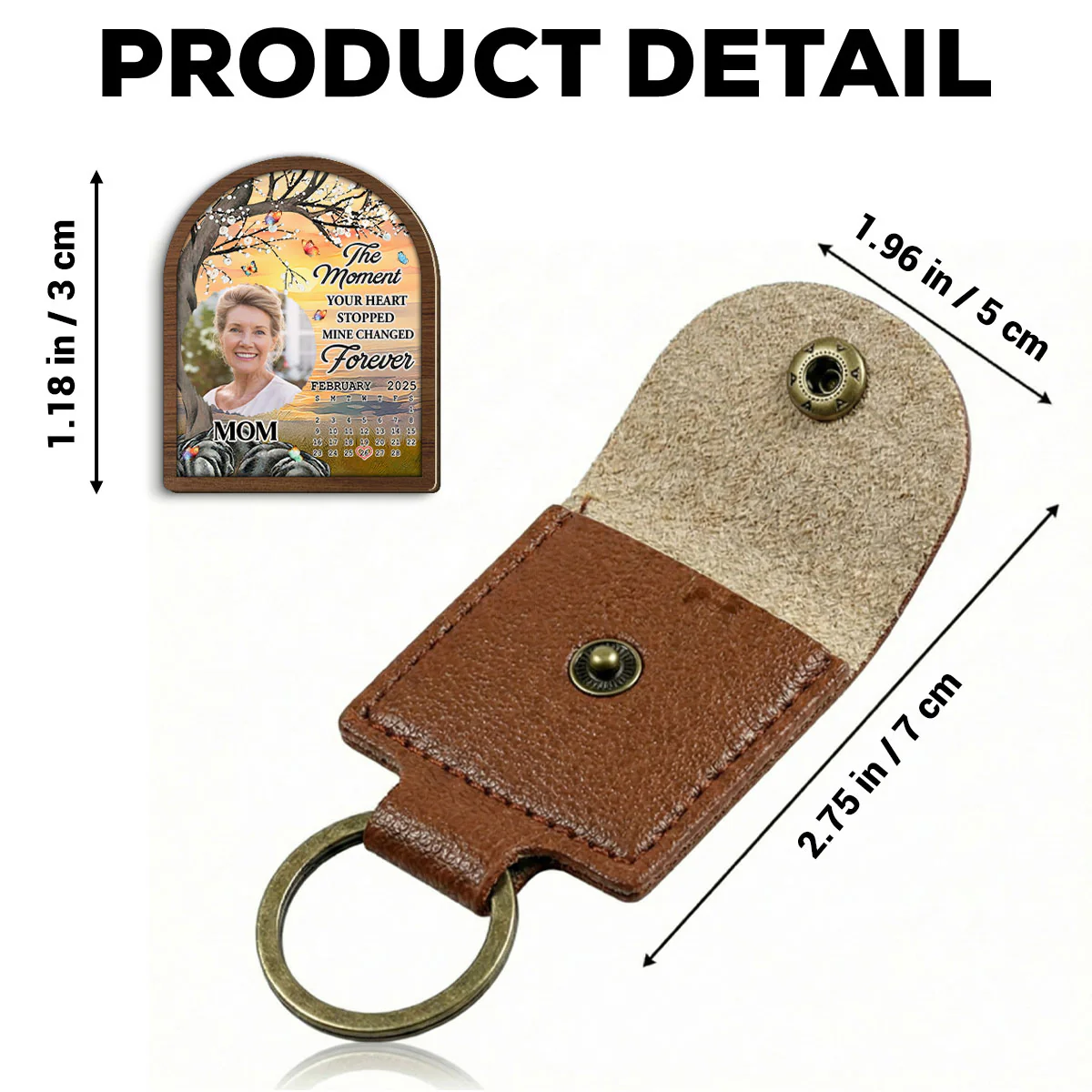 Mine Changed Forever - Personalized Custom Wooden Pocket Hug - Image 5