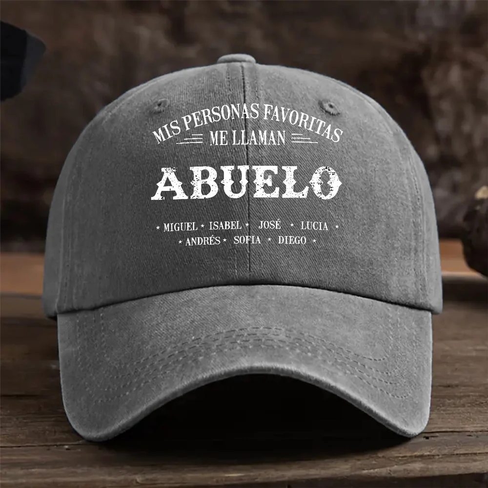 Mis Personas Favoritas Me Llaman - Gorra de Mezclilla Vintage Lavada Personalizada - Image 2
