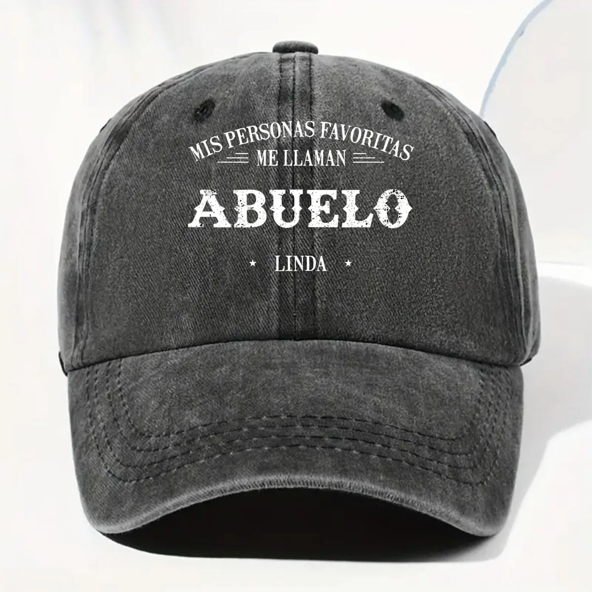 Mis Personas Favoritas Me Llaman - Gorra de Mezclilla Vintage Lavada Personalizada - Image 7