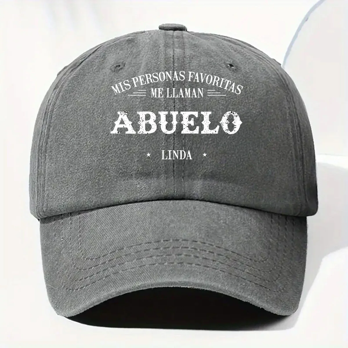 Mis Personas Favoritas Me Llaman - Gorra de Mezclilla Vintage Lavada Personalizada - Image 8