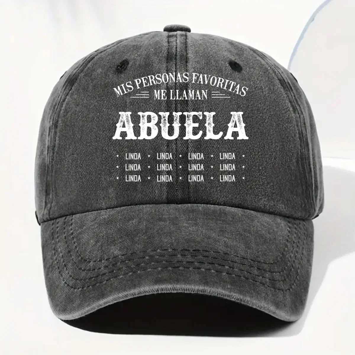 Mis Personas Favoritas Me Llaman Nana - Gorra de Mezclilla Vintage Lavada Personalizada - Image 7