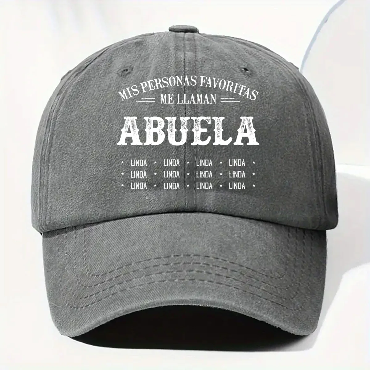Mis Personas Favoritas Me Llaman Nana - Gorra de Mezclilla Vintage Lavada Personalizada - Image 8
