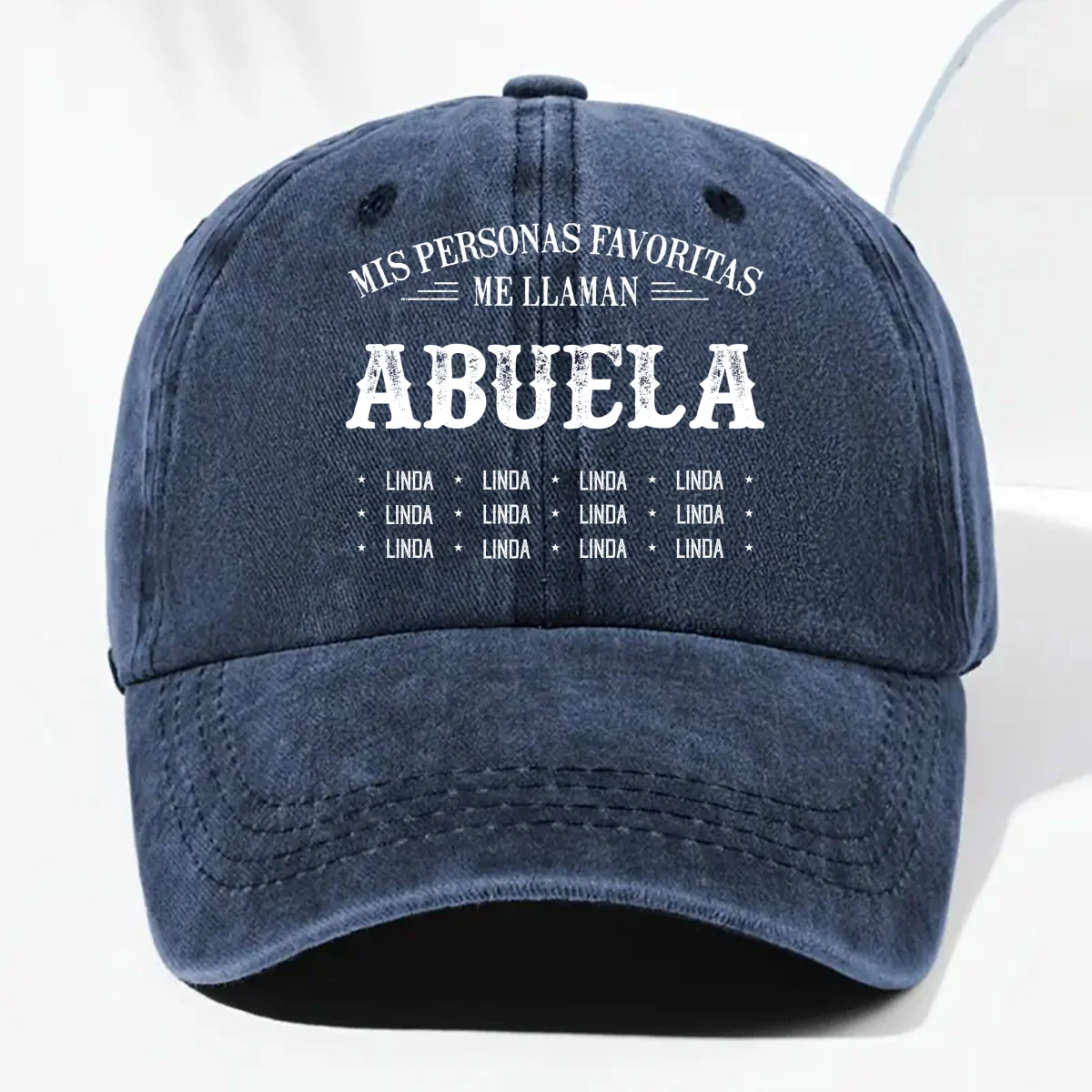 Mis Personas Favoritas Me Llaman Nana - Gorra de Mezclilla Vintage Lavada Personalizada - Image 9