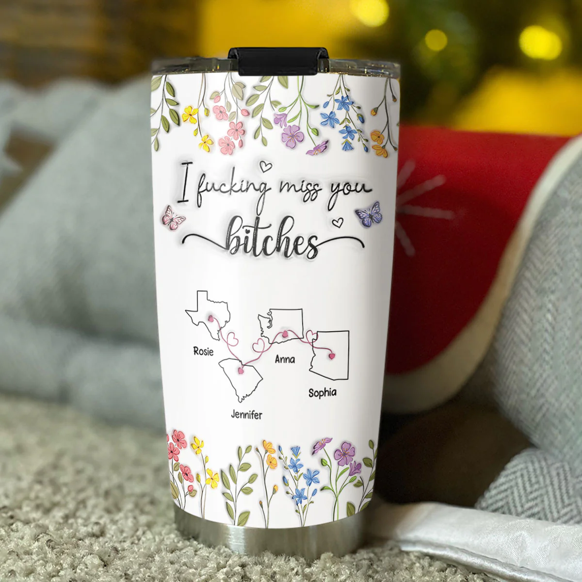 Miss My Bestie So Much - Personalized Custom 3D Inflated Effect Tumbler - Image 3