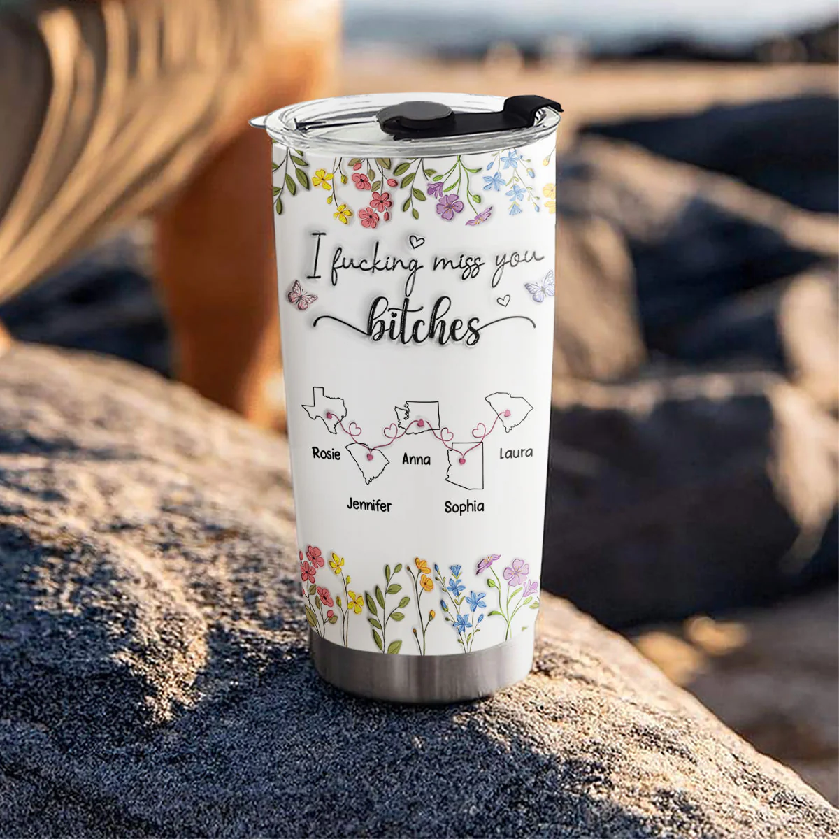 Miss My Bestie So Much - Personalized Custom 3D Inflated Effect Tumbler - Image 4