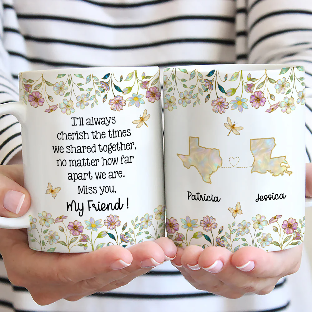 Miss You My Bestie - Personalized Custom Coffee Mug - Image 4