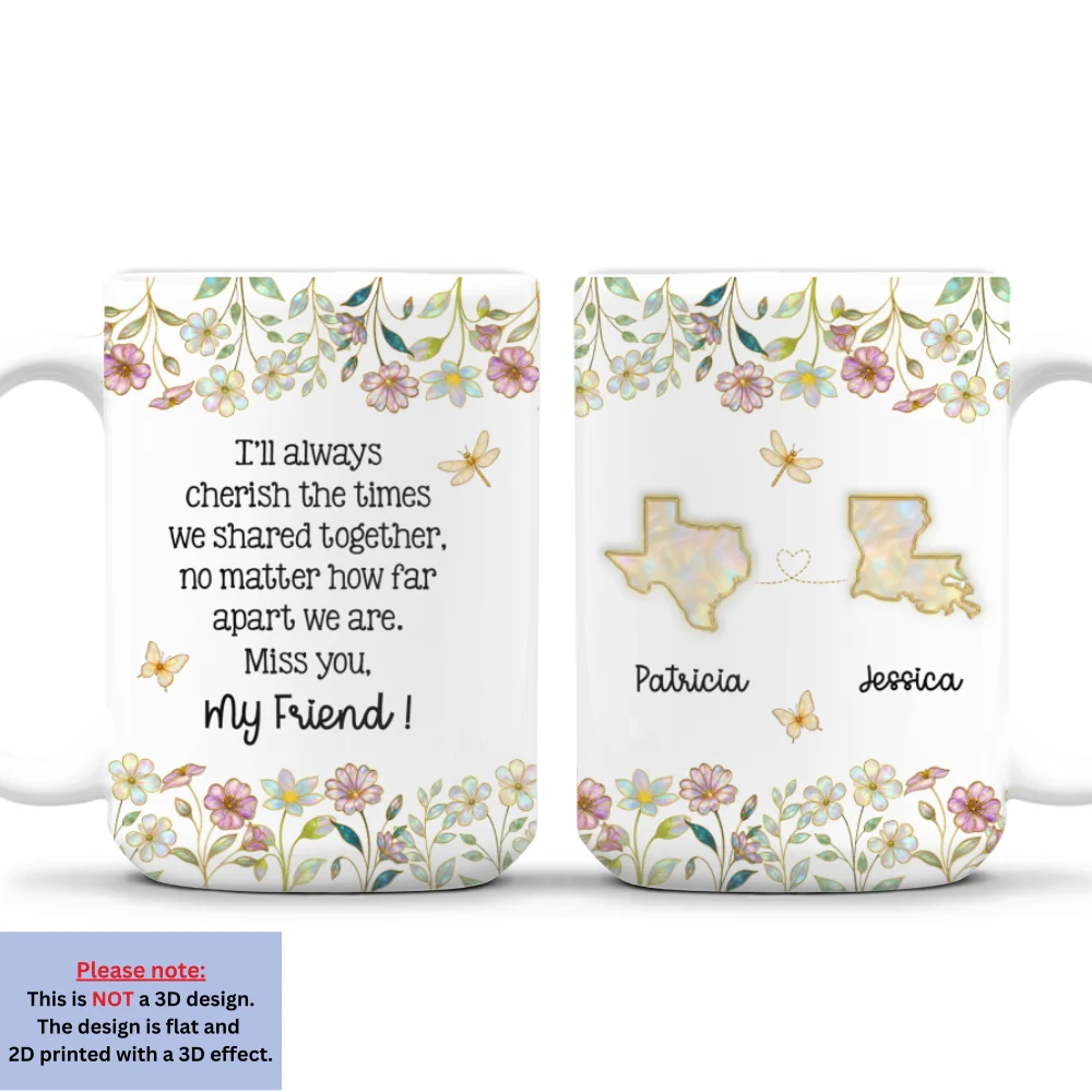 Miss You My Bestie - Personalized Custom Coffee Mug - Image 9