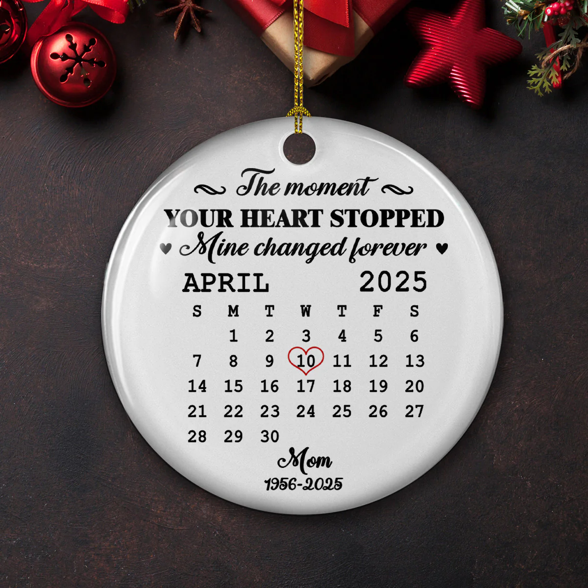 Miss You - Personalized Custom Ceramic Ornament - Image 3