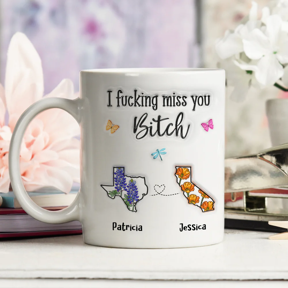Miss You So Much - Personalized Custom 3D Inflated Effect Mug - Image 2