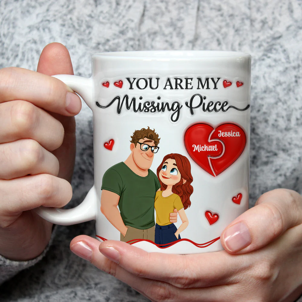Missing Piece Love - Personalized Custom 3D Inflated Effect Mug - Image 2