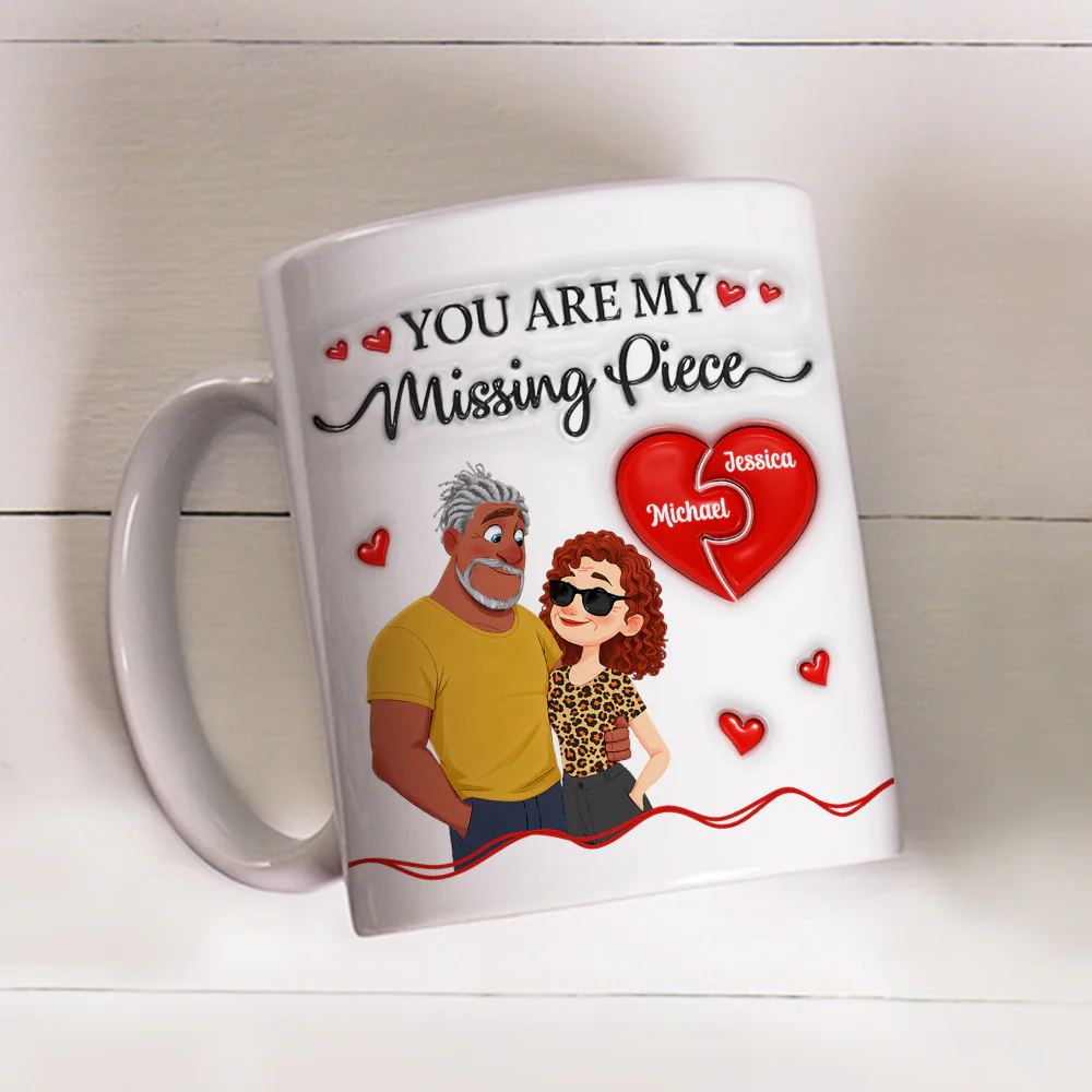 Missing Piece Love - Personalized Custom 3D Inflated Effect Mug - Image 4