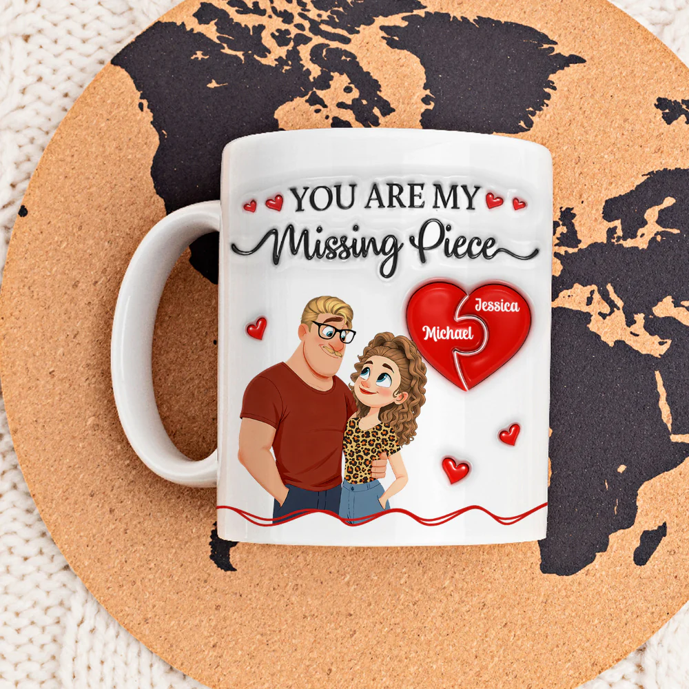 Missing Piece Love - Personalized Custom 3D Inflated Effect Mug - Image 6