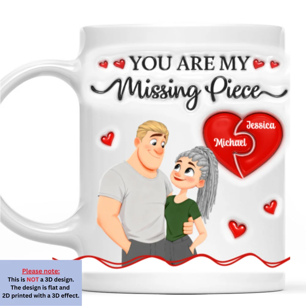 Missing Piece Love - Personalized Custom 3D Inflated Effect Mug - Image 8