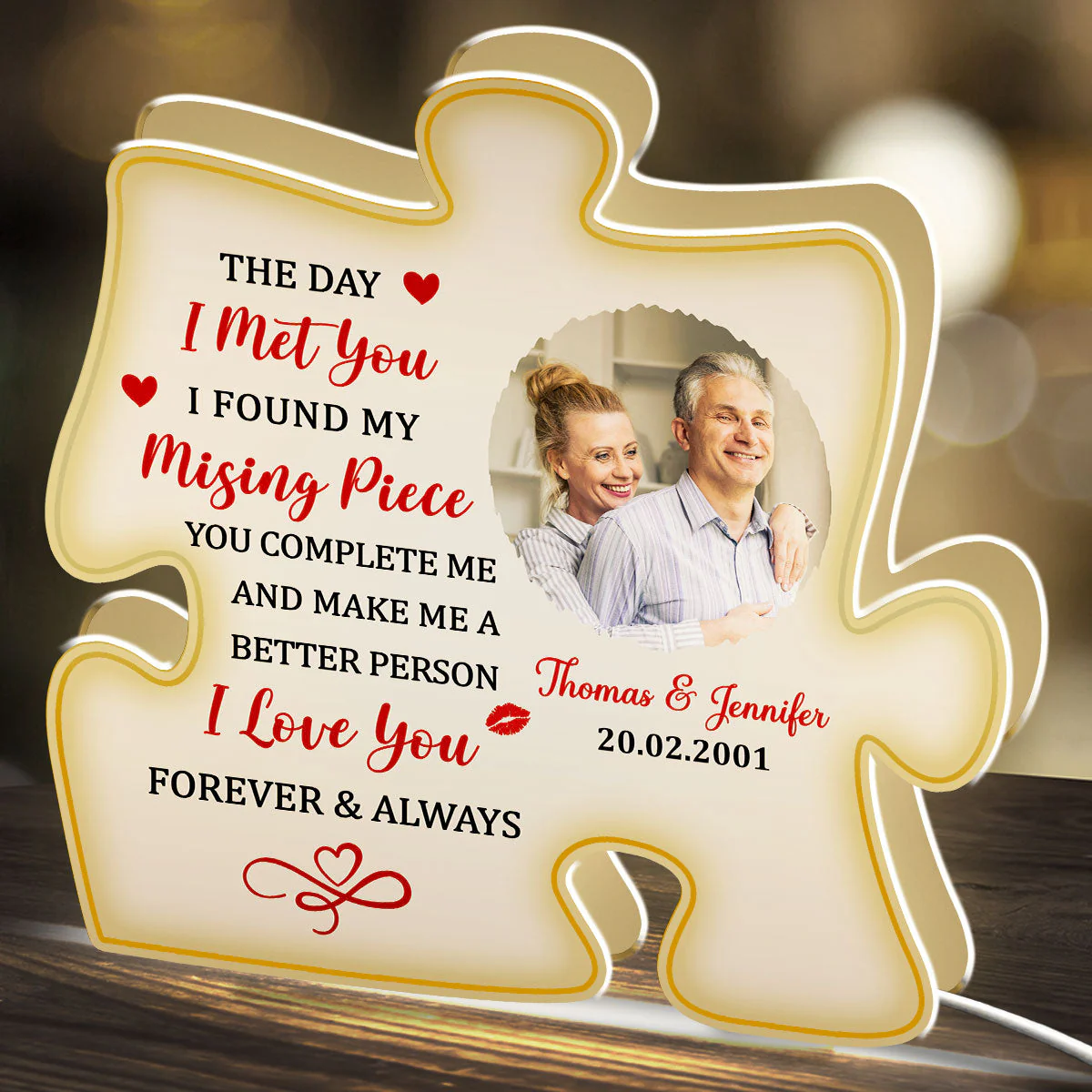 Missing Piece - Personalized Custom Light Box - Image 2