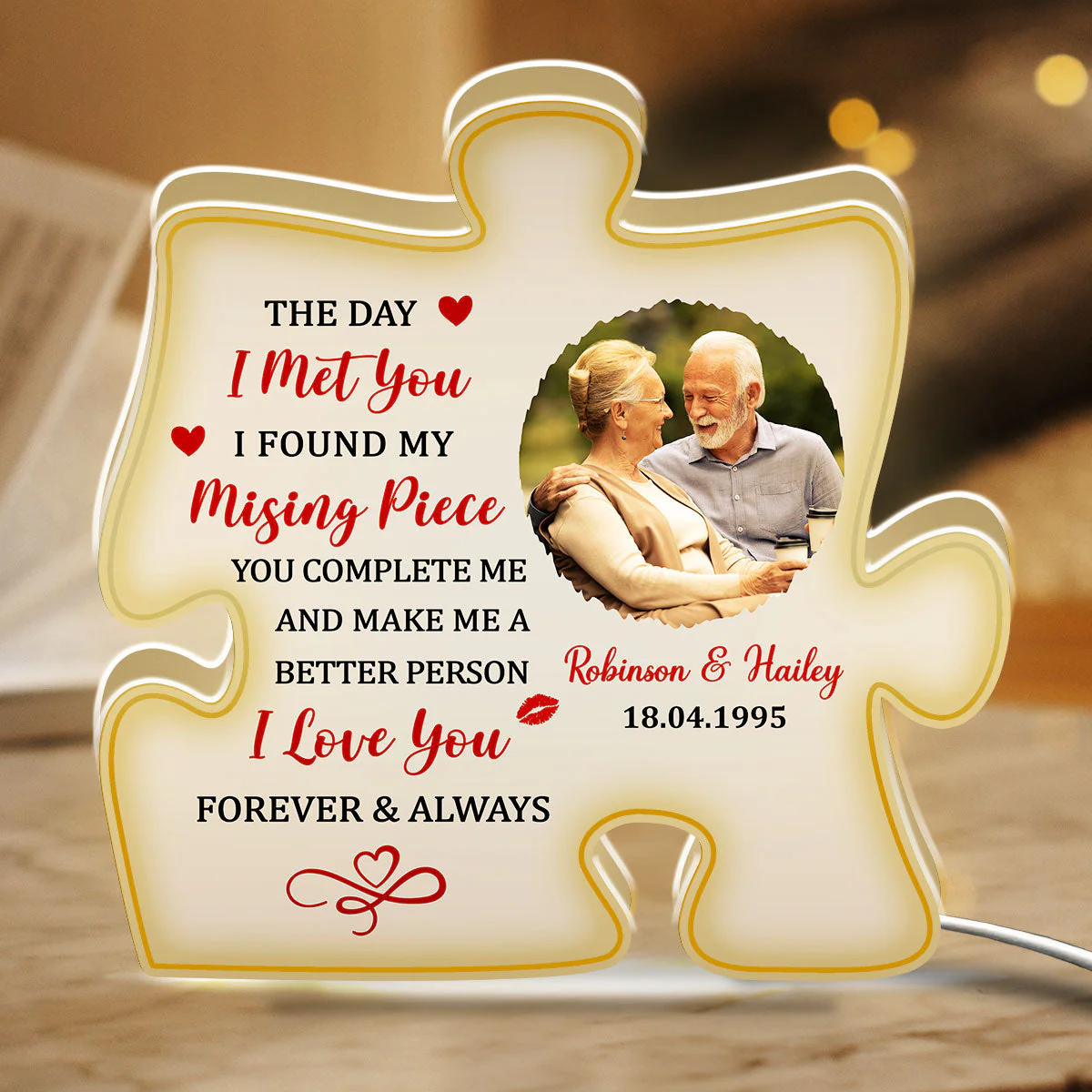 Missing Piece - Personalized Custom Light Box - Image 3