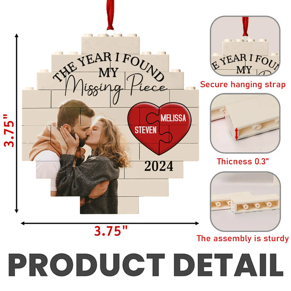 Missing Piece - Personalized Custom Puzzle Ornament - Image 6