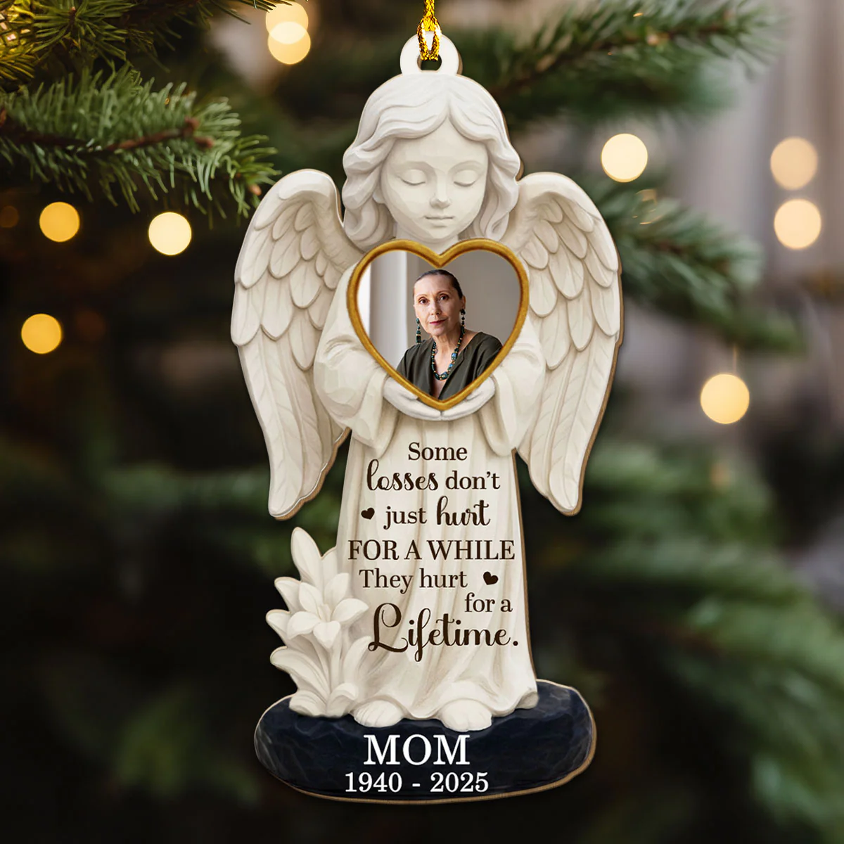Missing You Always - Personalized Custom 3D Effect Wood Ornament - Image 5