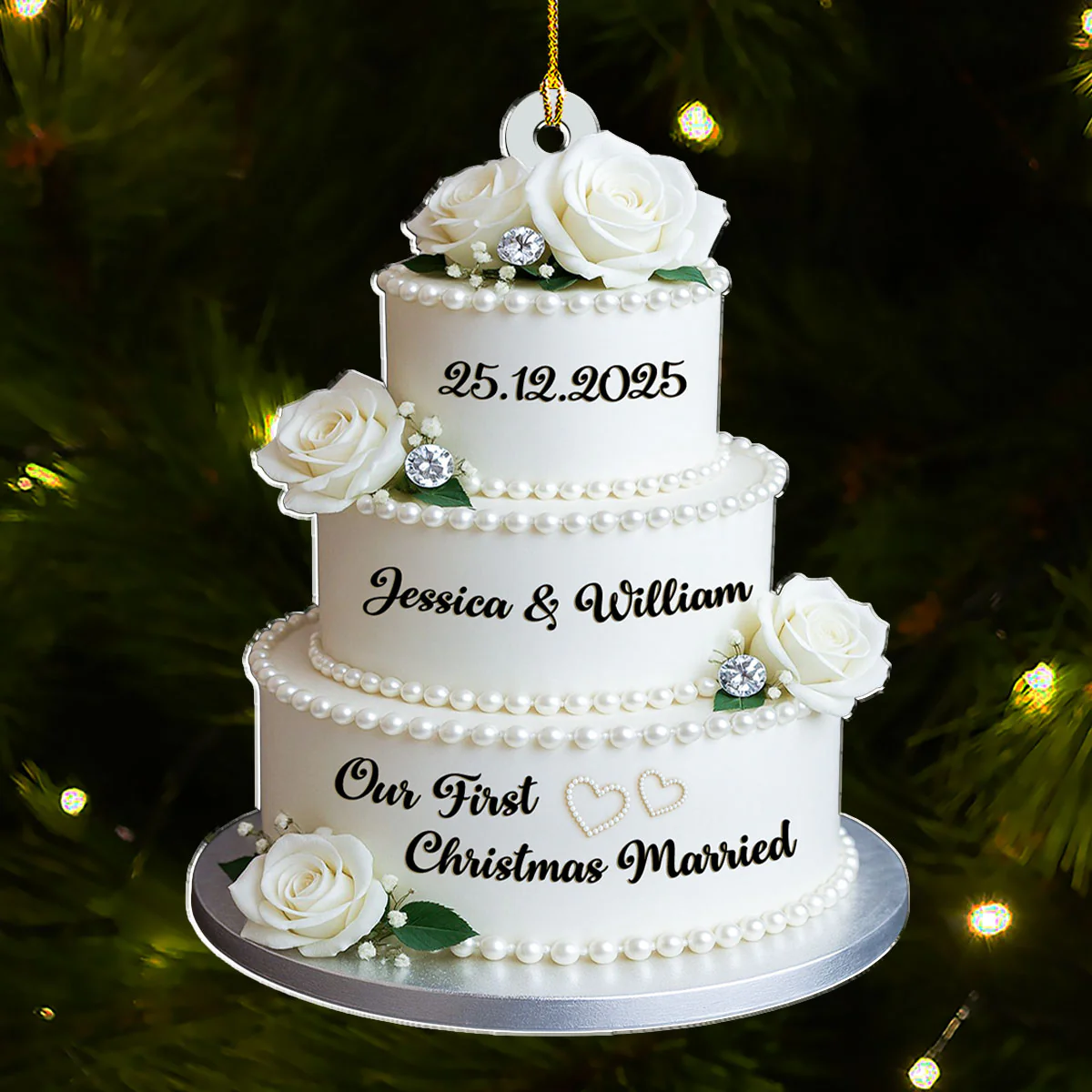 Mistletoe Moments 2025 - Personalized Custom Acrylic Ornament - Image 4