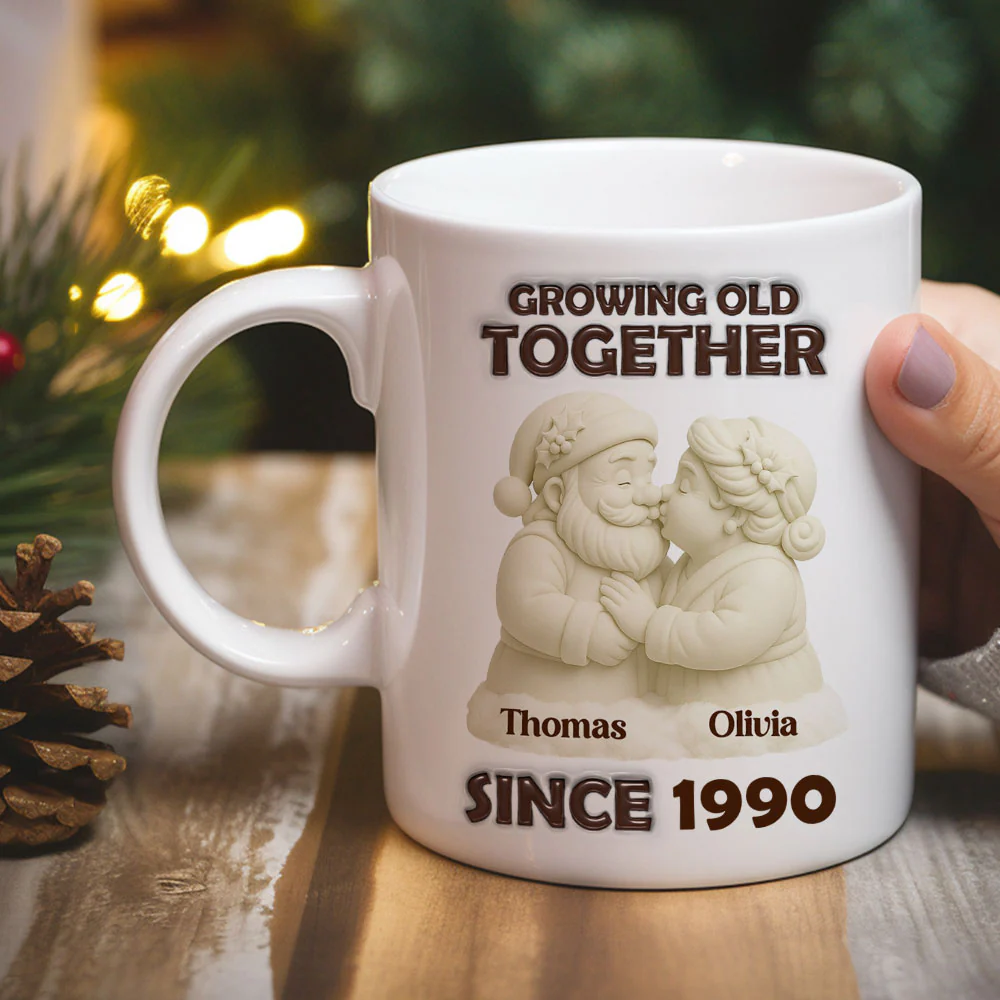 Mistletoe Moments - Personalized Custom 3D Inflated Effect Mug - Image 4