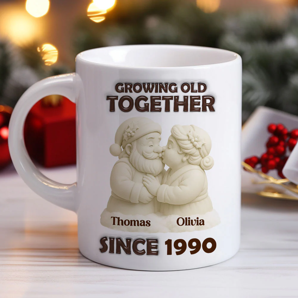 Mistletoe Moments - Personalized Custom 3D Inflated Effect Mug - Image 5