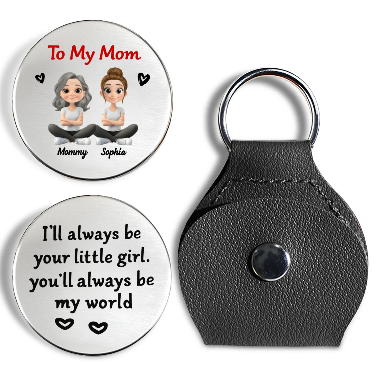 Mom Always Be My World - Personalized Custom Pocket Hug - Image 7