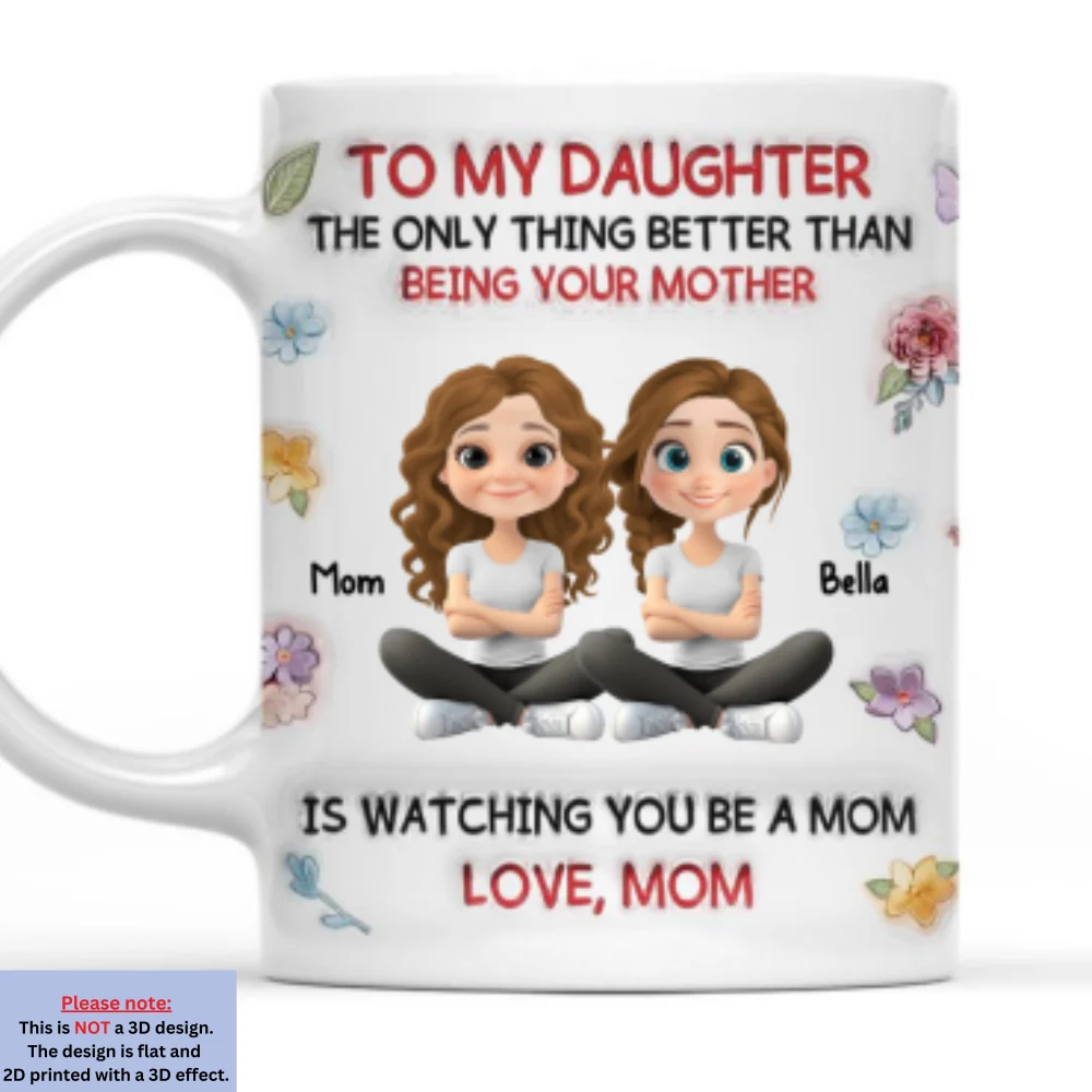 Mom Always Watches Over You - Personalized Custom 3D Inflated Effect Mug - Image 10